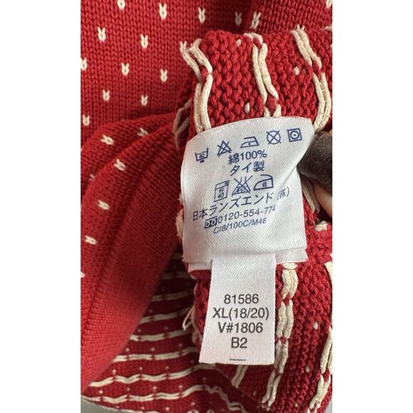 Vintage LL Bean Women XLarge 1/4 Zip Sweater Nordic Snow Apres Ski Cabin Cozy - Picture 7 of 9